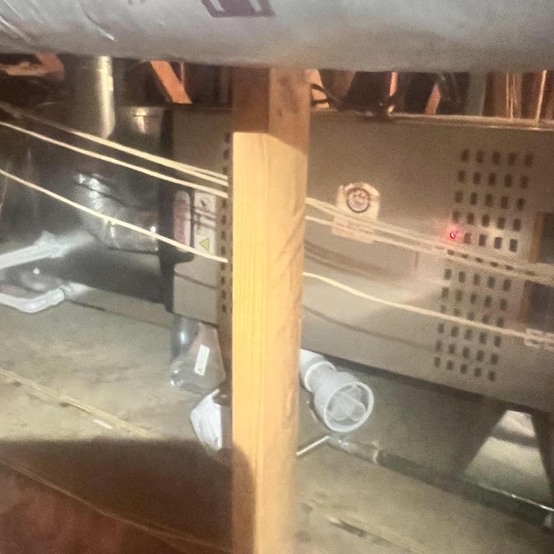 EL180UH Furnace installed in residential crawlspace