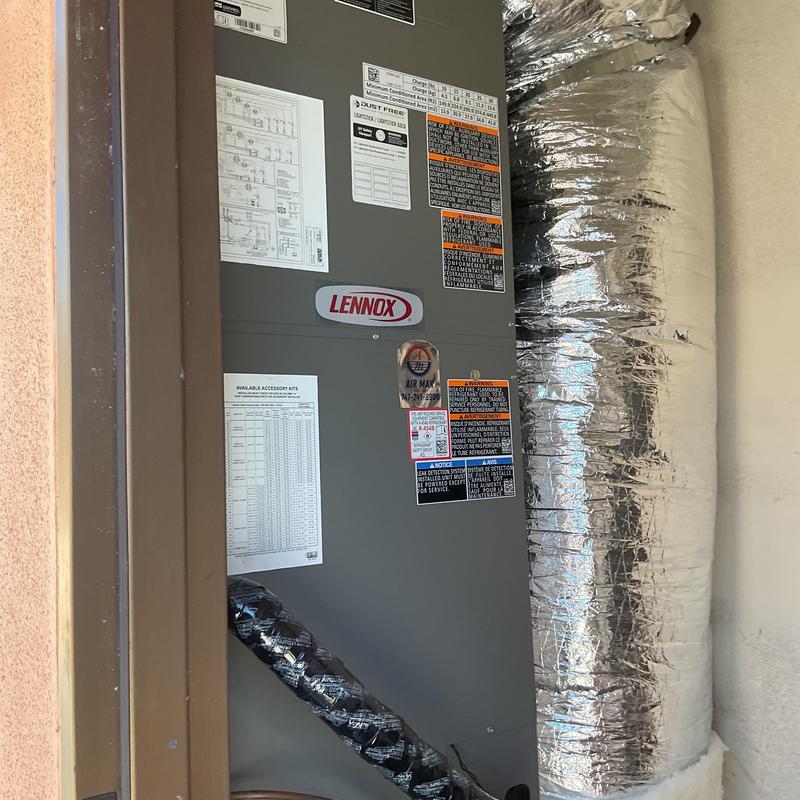 Heat pump unit with insulated ductwork installation