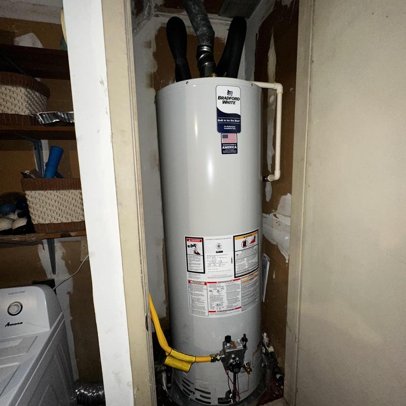 Bradford White 50-gallon water heater installation