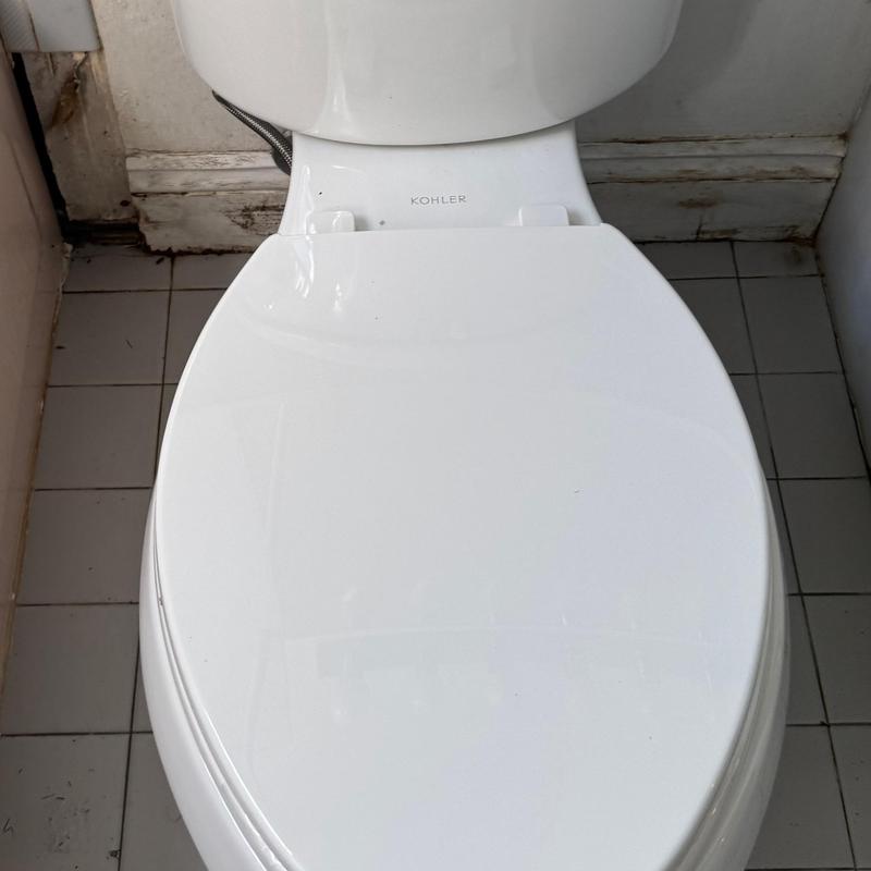 Kohler toilet installation with new bolts and wax ring