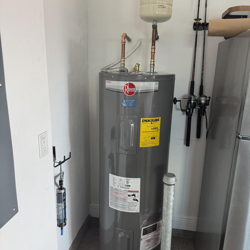 Rheem 50 gal water heater with expansion tank