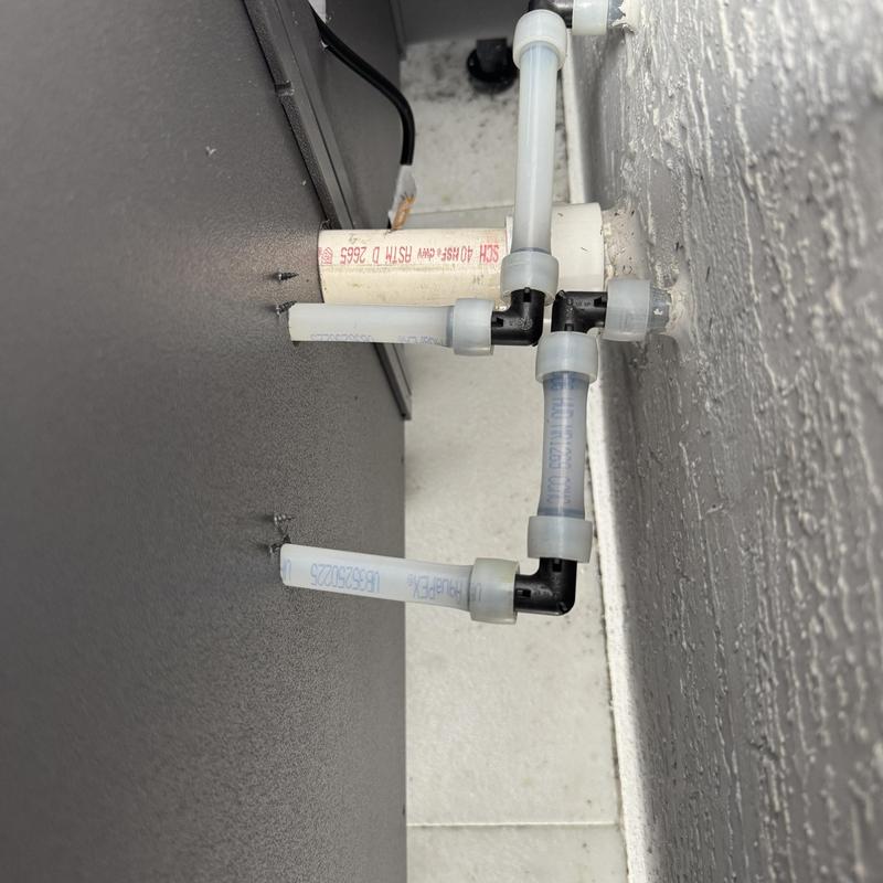 Outdoor kitchen waterline and drain pipe extensions