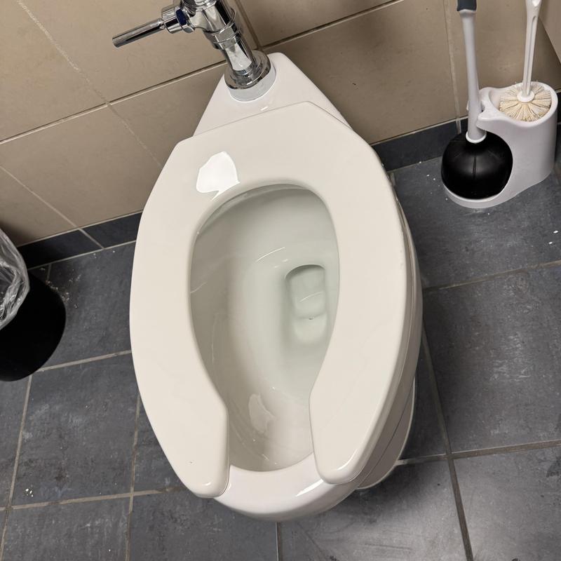 Commercial Kohler toilet installation in restroom