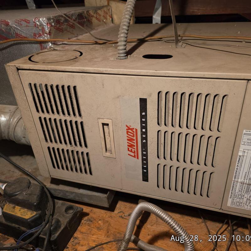 Lennox Elite Series furnace in attic space