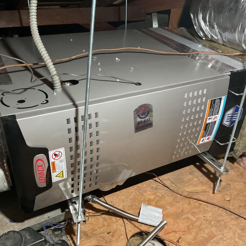 SL280UH Lennox furnace installed in attic space