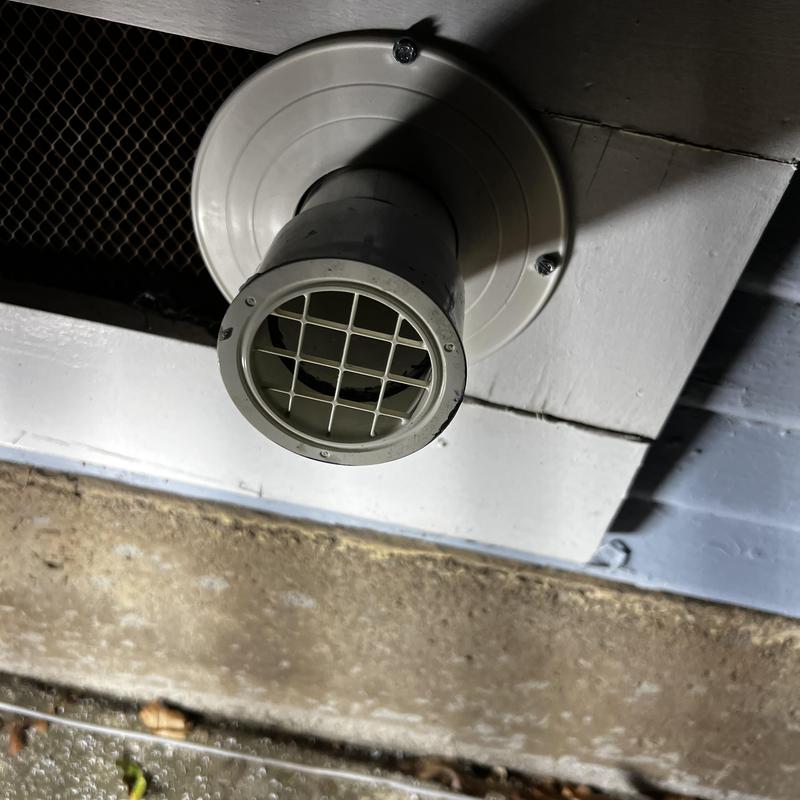 Tankless water heater vent pipe installation detail