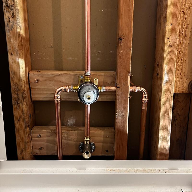 Delta tub valve installation with copper plumbing