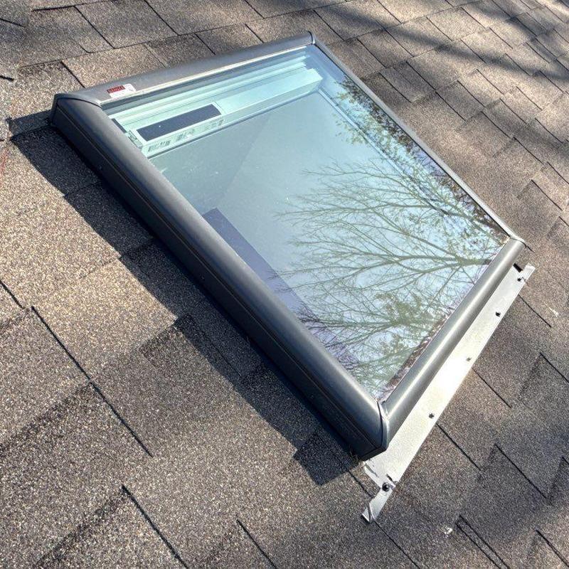 Velux QPF series skylight on shingled roof