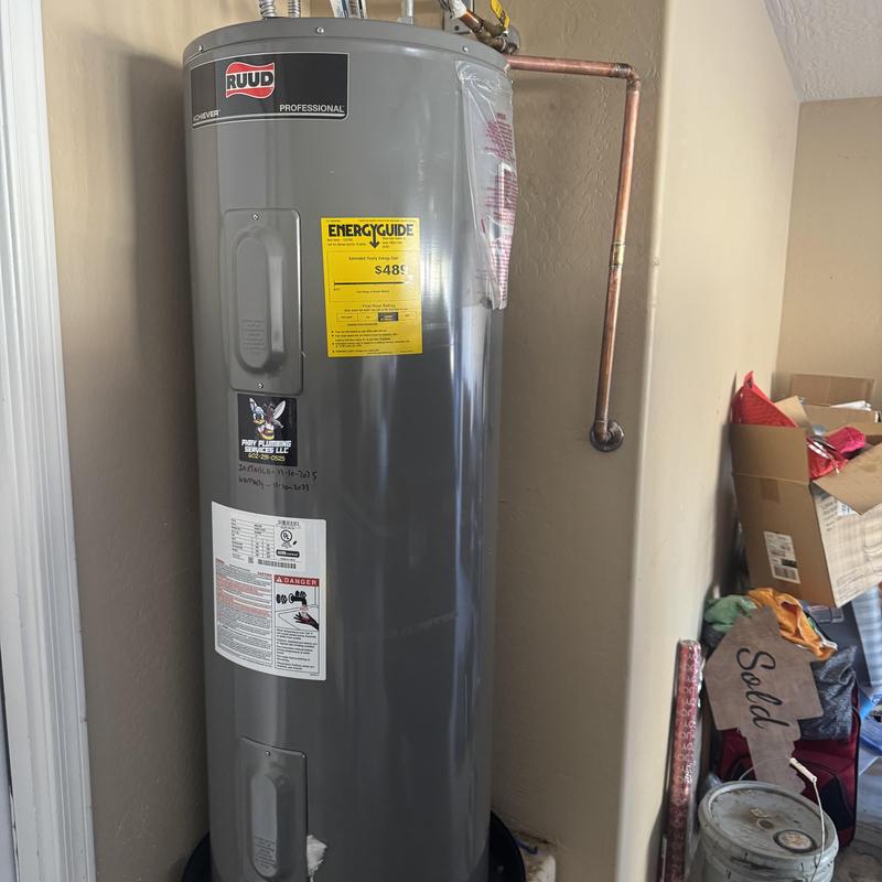 Water heater replacement with copper piping installed