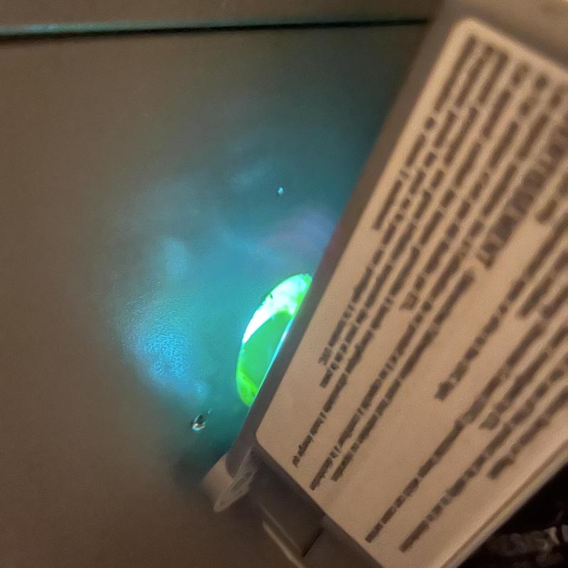 HVAC system UV light maintenance inspection close-up