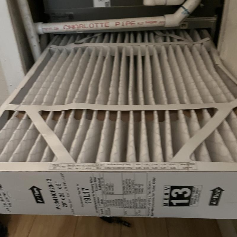Air filter replacement in HVAC system maintenance