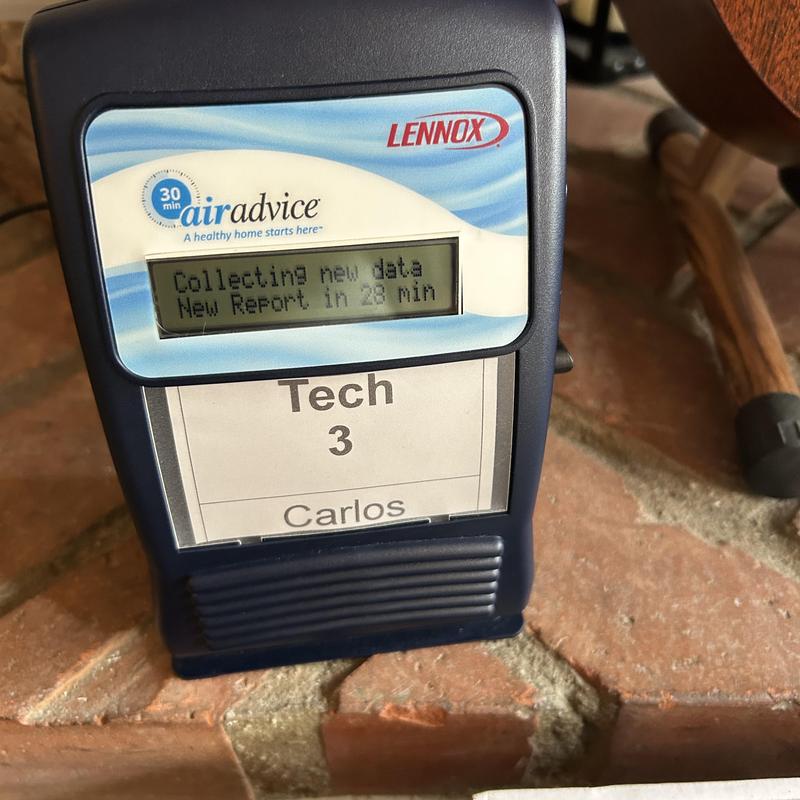 Lennox air quality monitor collecting data