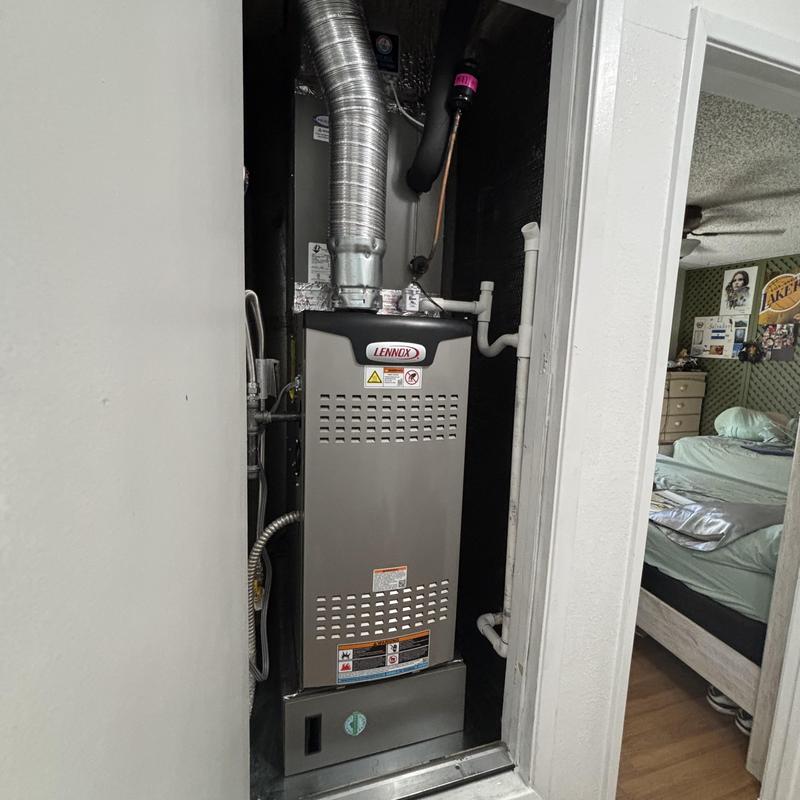 Lennox EL180UH furnace with new ducting installation