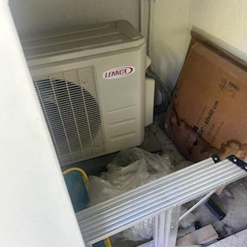ML14KC1 condenser unit installed in tight space