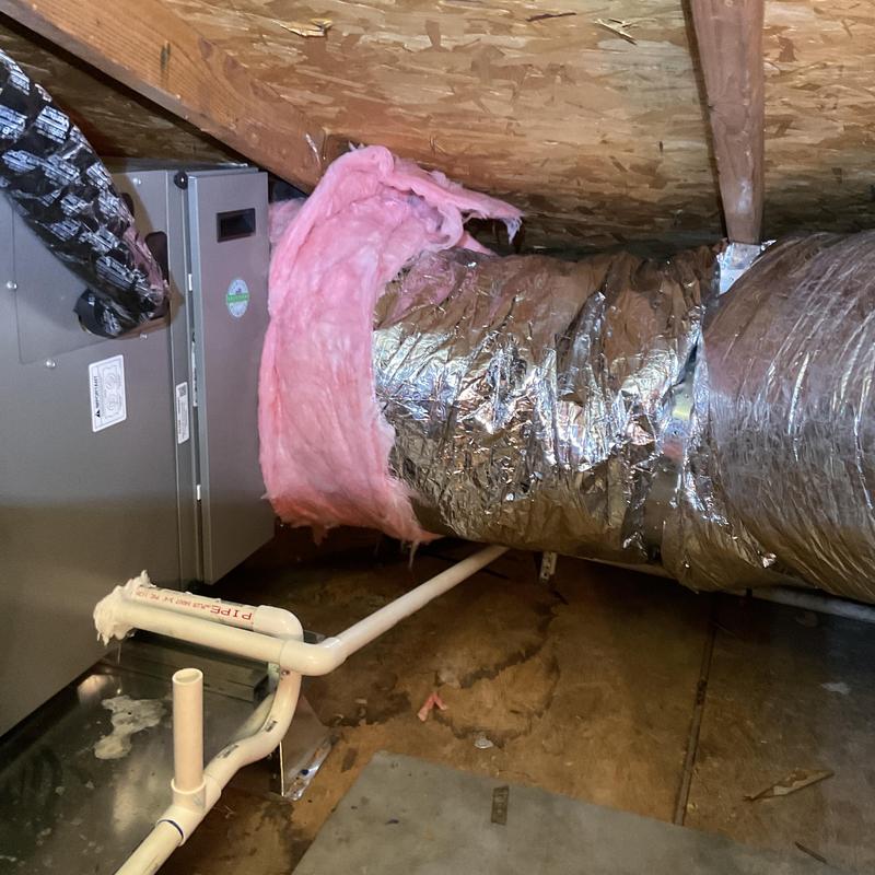 CBK45UHET Air Handler with insulated ductwork installation CBK45UHET Air Handler with insulated ductwork installation