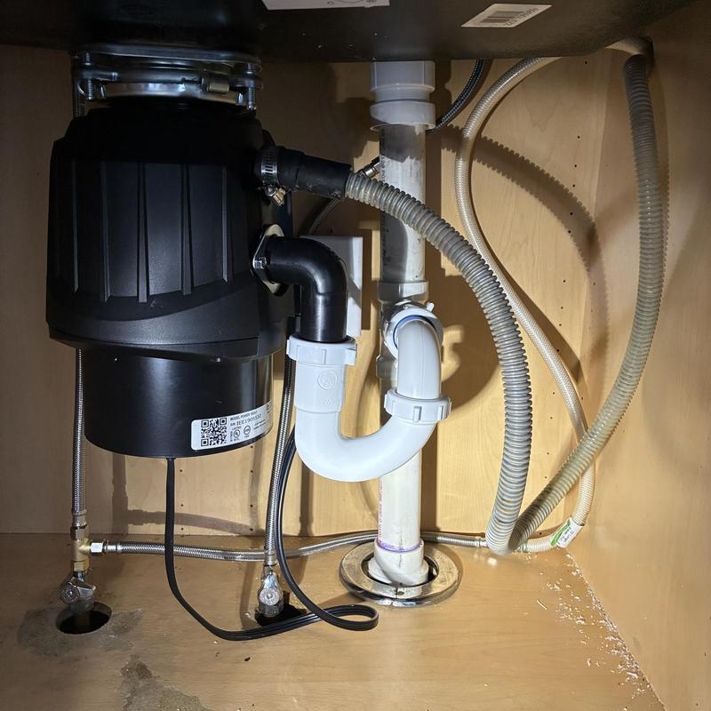 Air admittance valve and shut off valves under sink