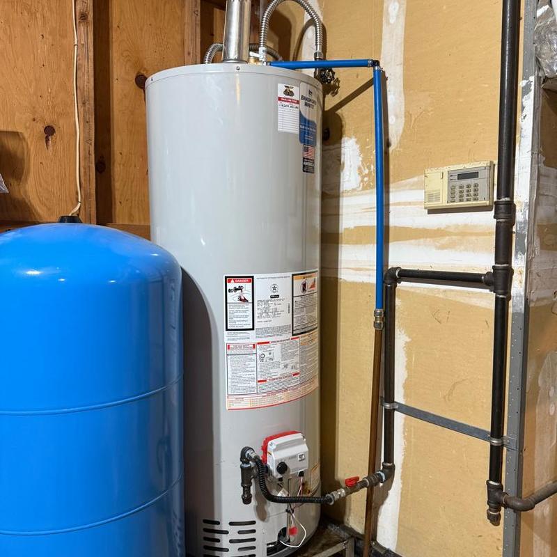 Bradford White 50-gallon propane water heater installation