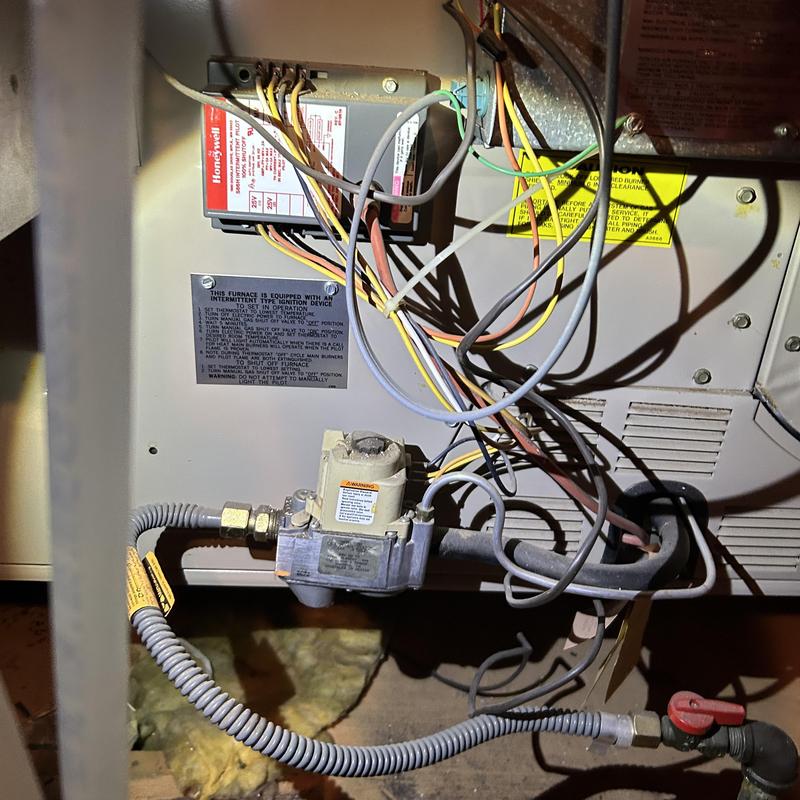 Furnace gas valve and ignition control wiring
