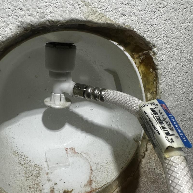 Angle stop valve with braided water supply line