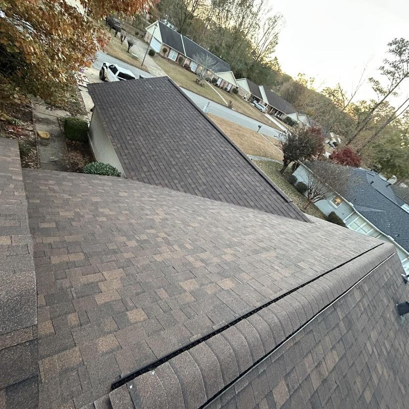 Owens Corning Oakridge Brownwood shingles on roof Owens Corning Oakridge Brownwood shingles on roof