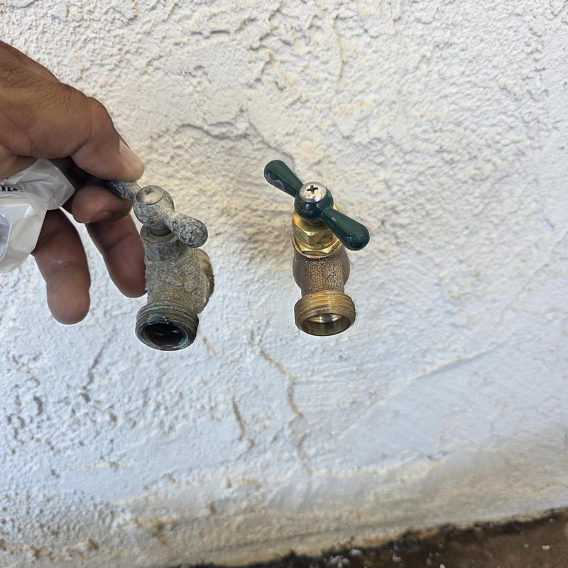 Threaded hose bib replacement with copper adapter fitting