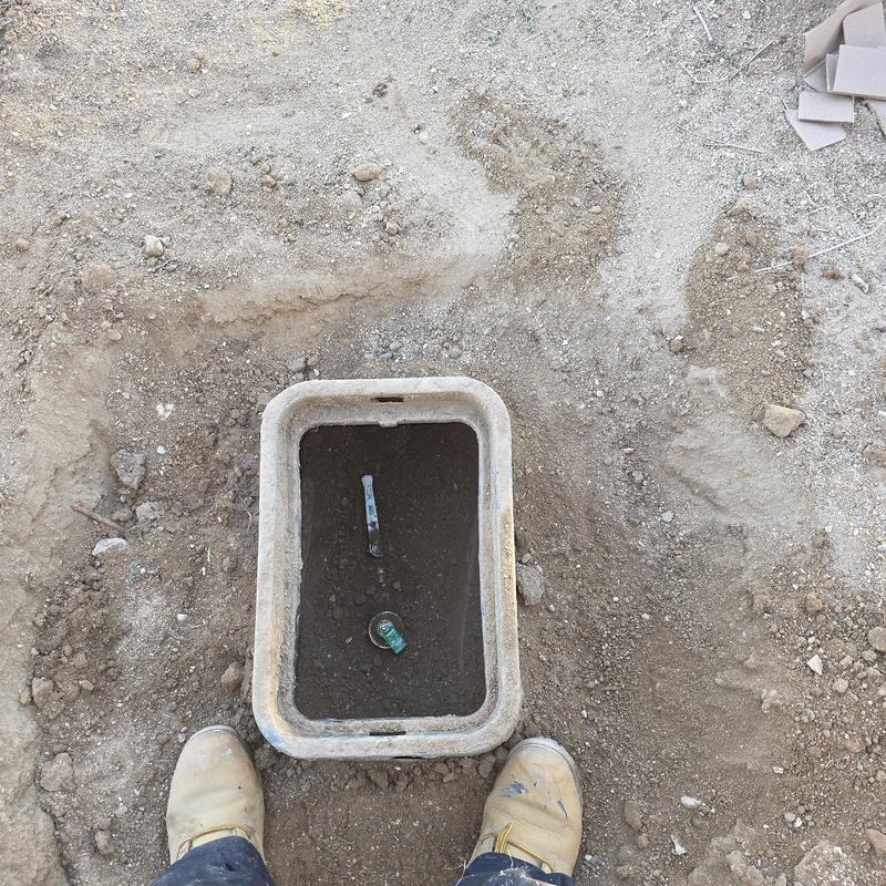 Pressure reducing valve and ball valve shut off installation underground