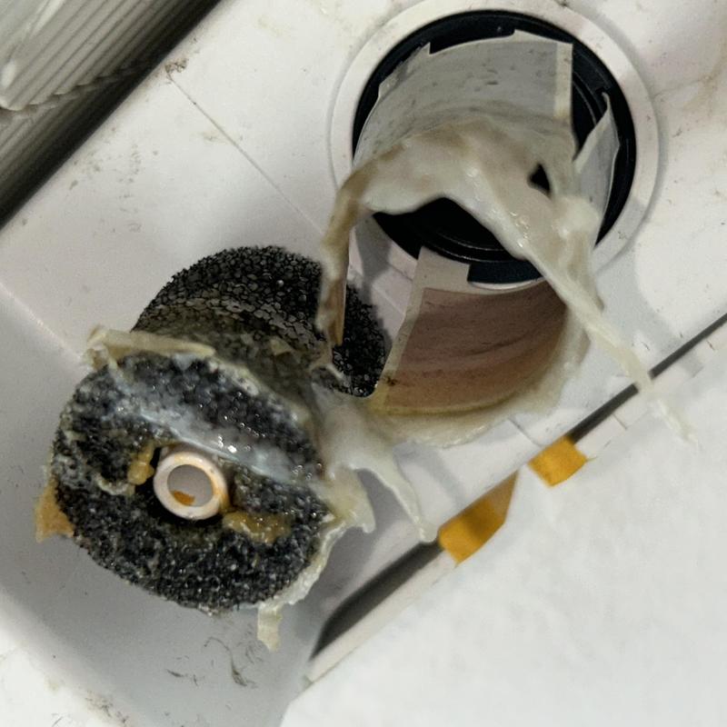 Mini split air filter with buildup and residue Mini split air filter with buildup and residue