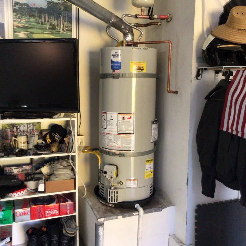 50 gallon water heater with gas line installation