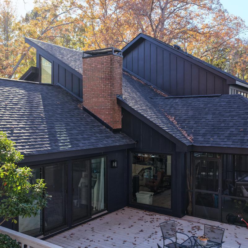 Asphalt shingle roof and siding exterior makeover