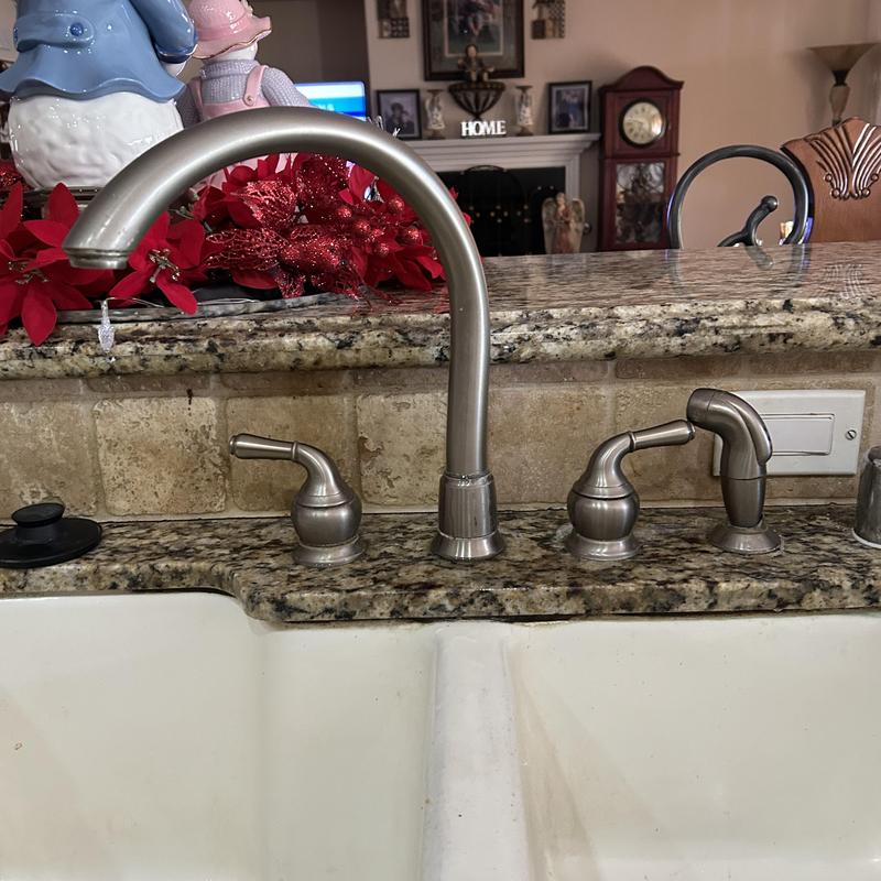 Kitchen sink faucet and waterline installation