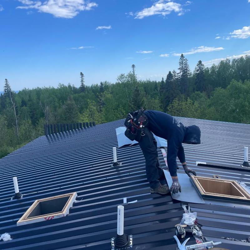 24-gauge MS Image II standing seam steel roof installation