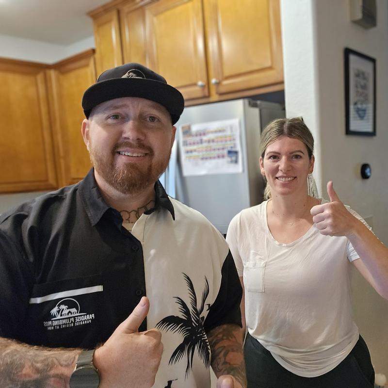 Upstairs toilet and sink drain with thumbs up