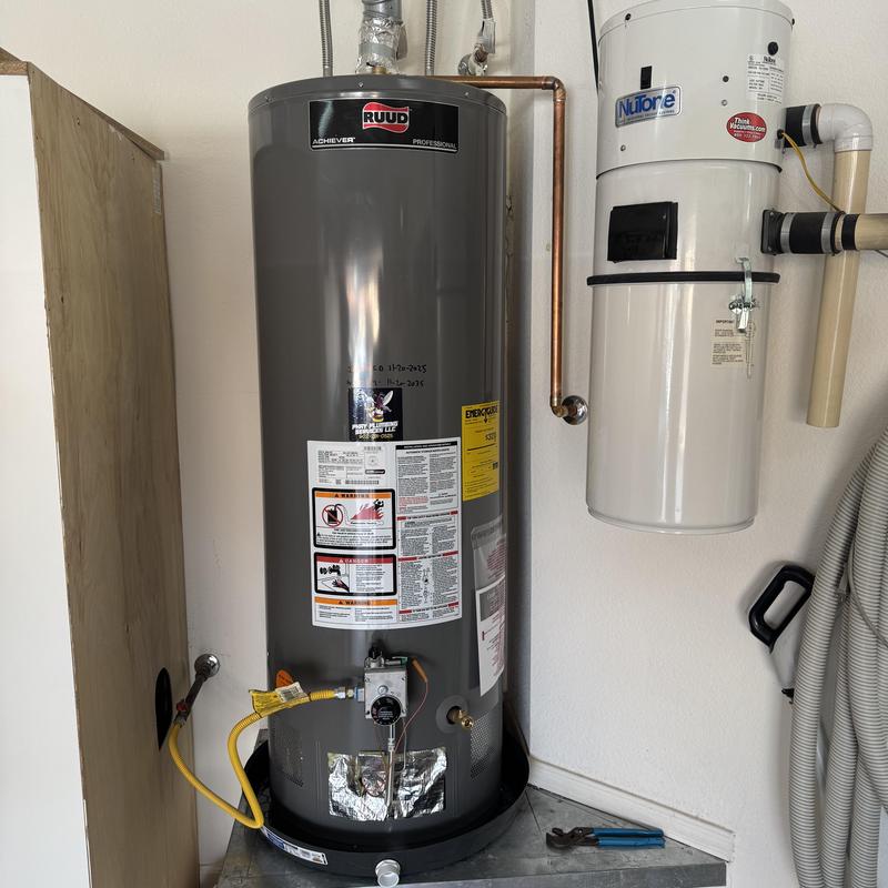 50 gallon Ruud gas water heater installation in Goodyear AZ