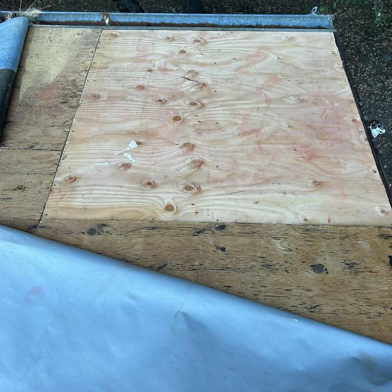 Roof plywood decking replacement with protective underlayment