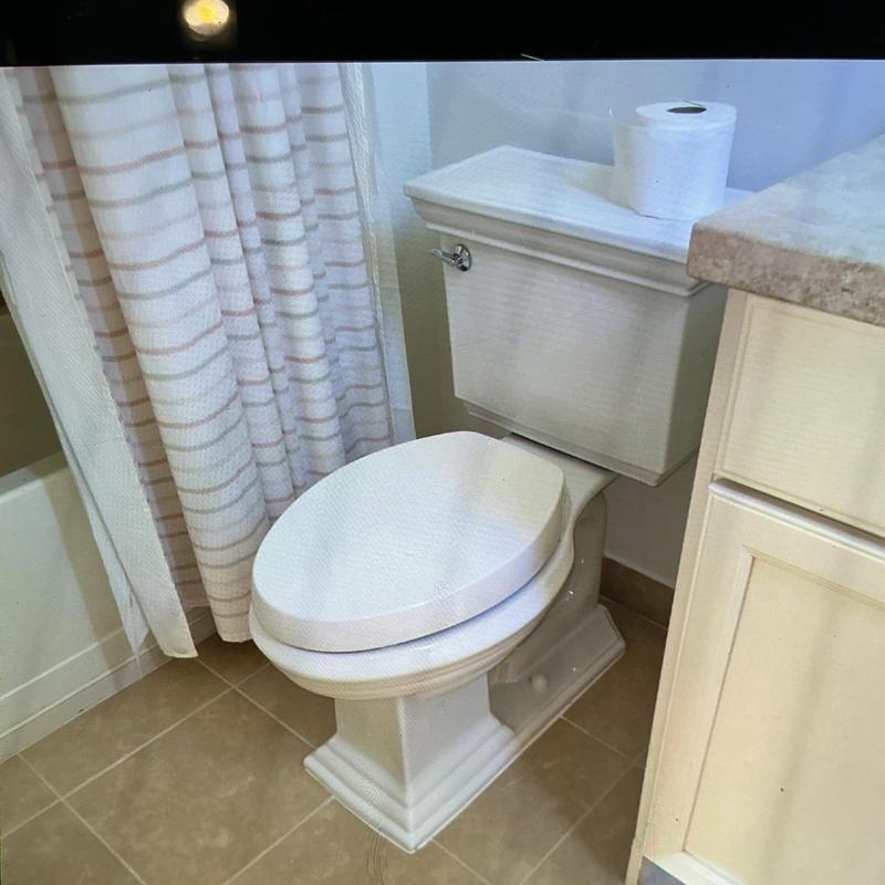 Kohler toilet installed in bathroom corner