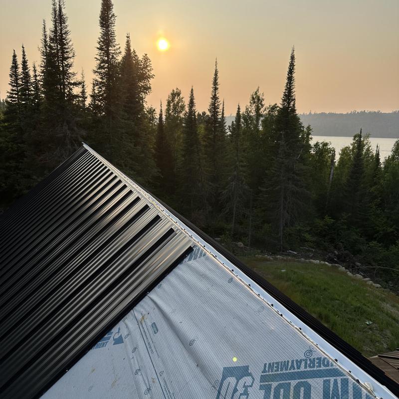 Image II standing-seam steel roof with weather barrier