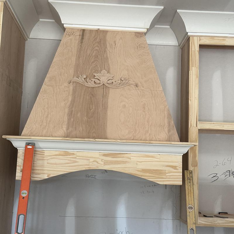 Wooden range hood cabinet installation new construction Wooden range hood cabinet installation new construction
