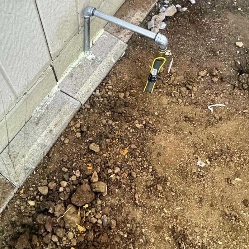 Gas meter pipe connection and new gas line installation