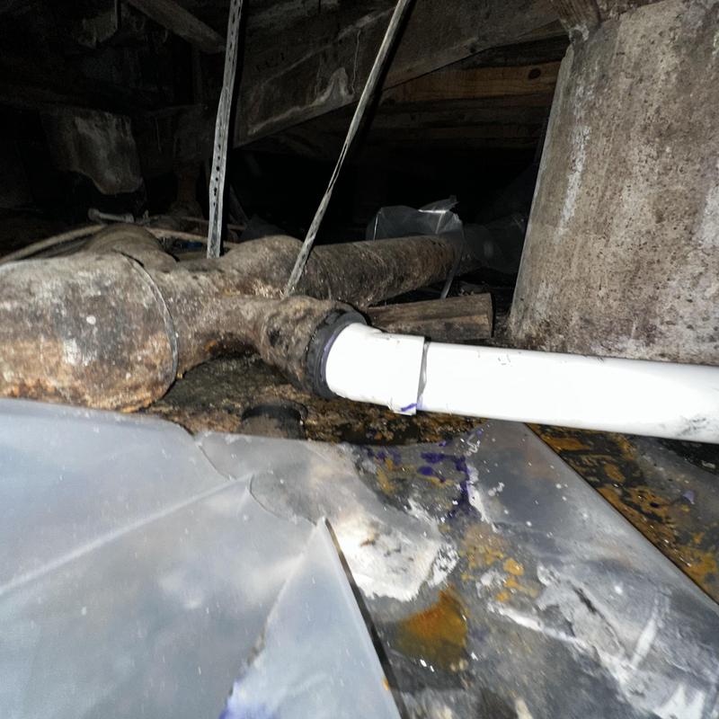 Branch line drainage pipe replacement under apartment complex