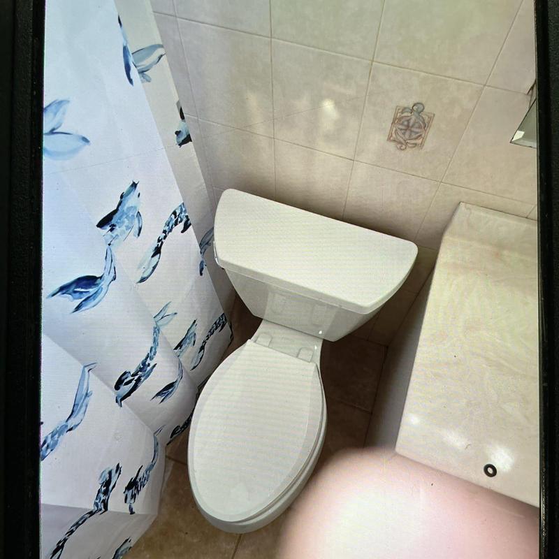 Kohler toilet installed in bathroom corner