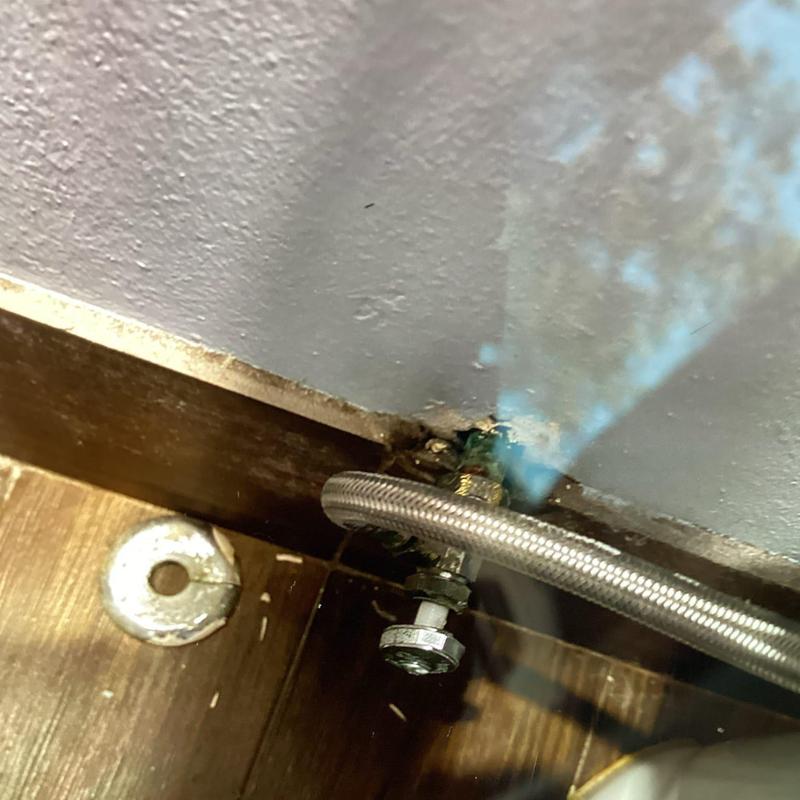 Toilet angle stop valve and supply line installation