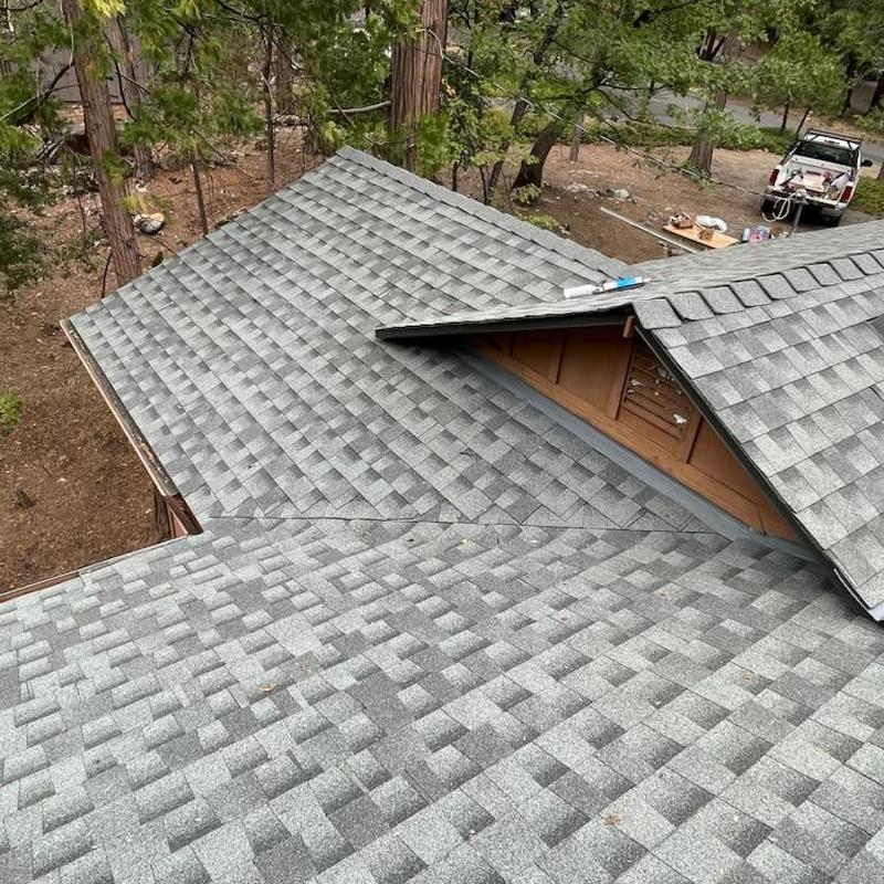 Gaf lifetime asphalt shingle roof installation in Twain Hart