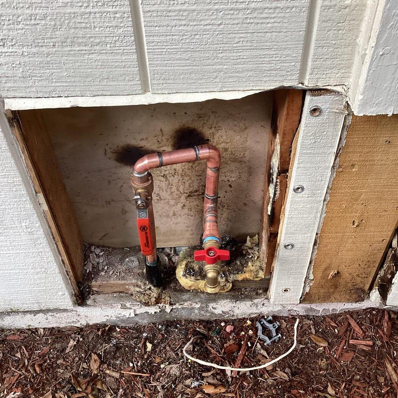 Washing machine valves and main quarter-turn hose bib