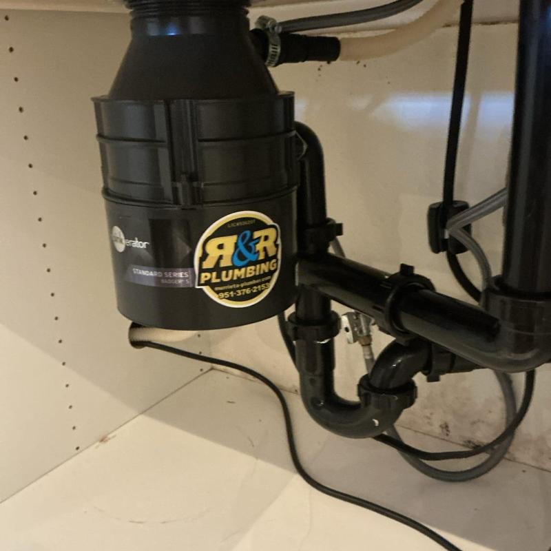 Garbage disposal and sink drain plumbing installation