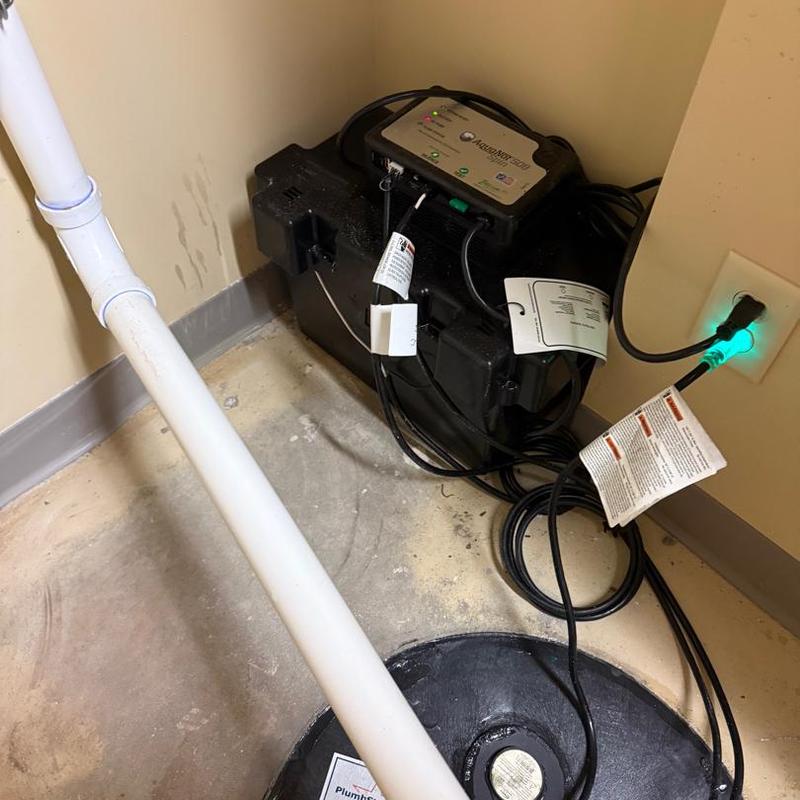 Zoeller sump pump with battery backup installation