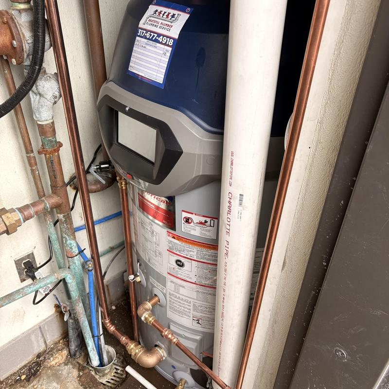 60-gallon high efficiency commercial water heater installation