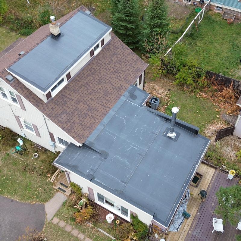 GenFlex rubber roofing and Certainteed shingles installation GenFlex rubber roofing and Certainteed shingles installation