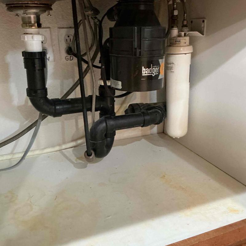 Badger half horsepower garbage disposal installation