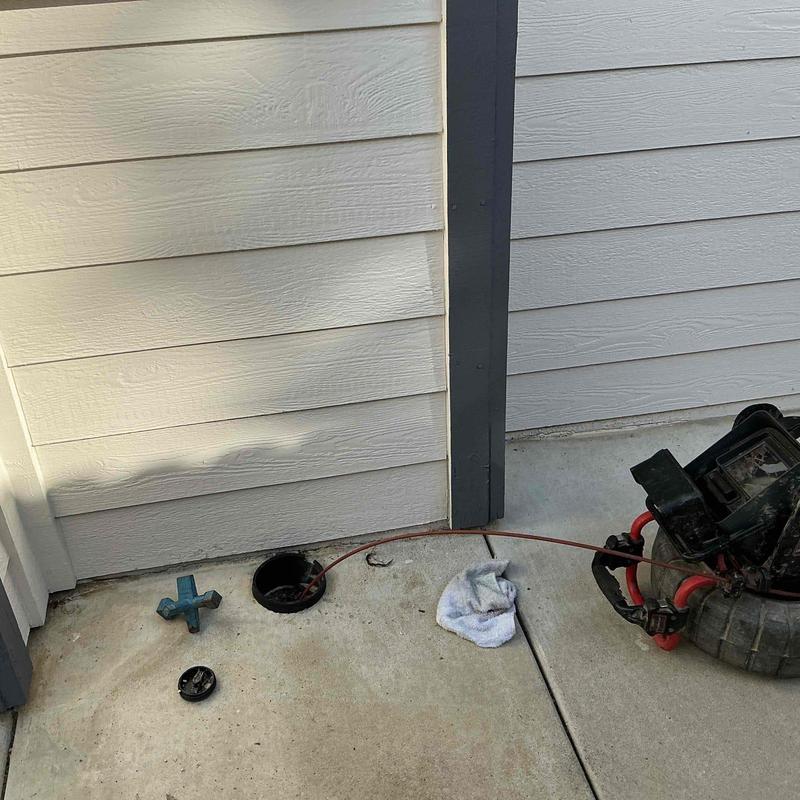 Sewer line inspection with rooting and plumbing tools