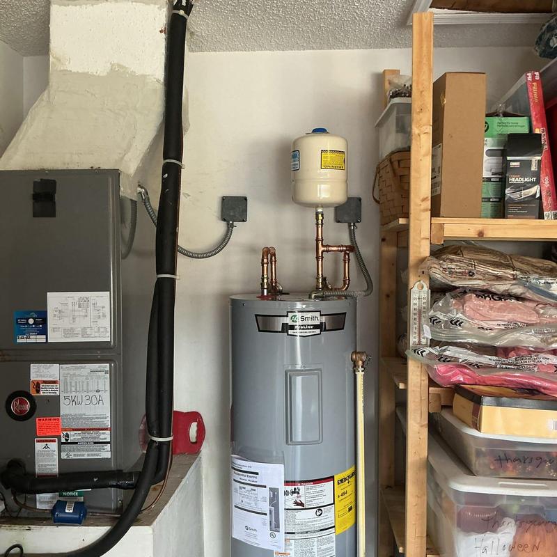 A.O. Smith 40-gallon electric water heater installation